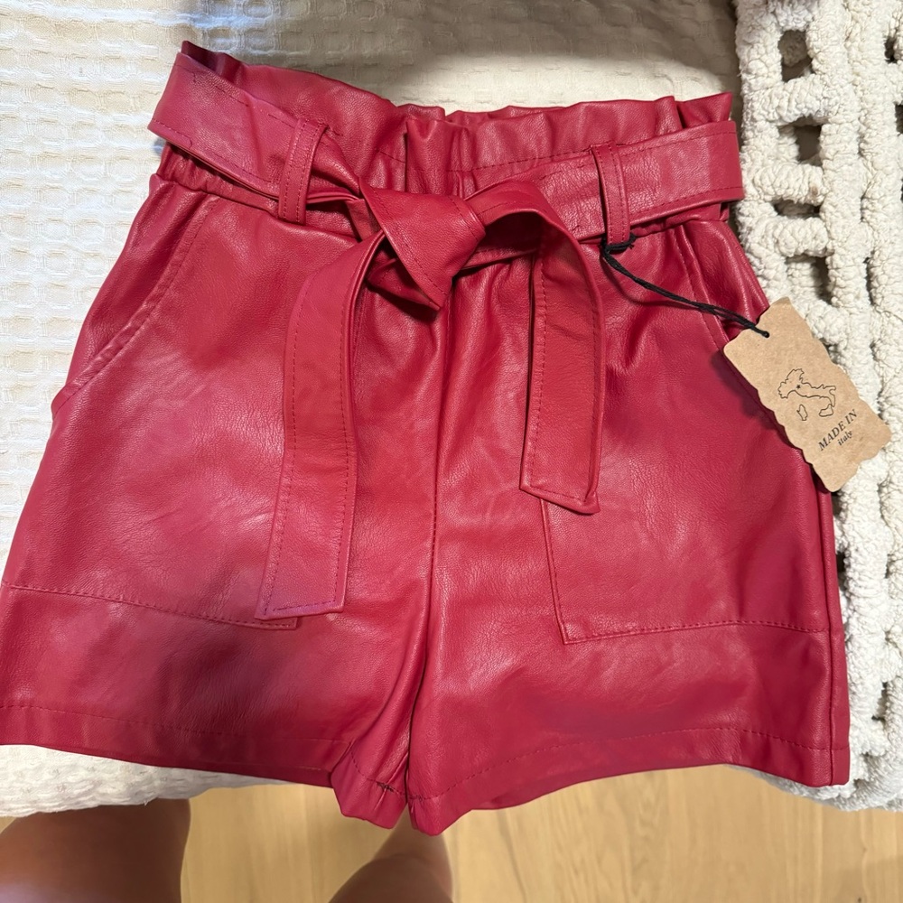 Authentic Italian Leather Shorts
